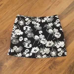 Black and White Mini Skort